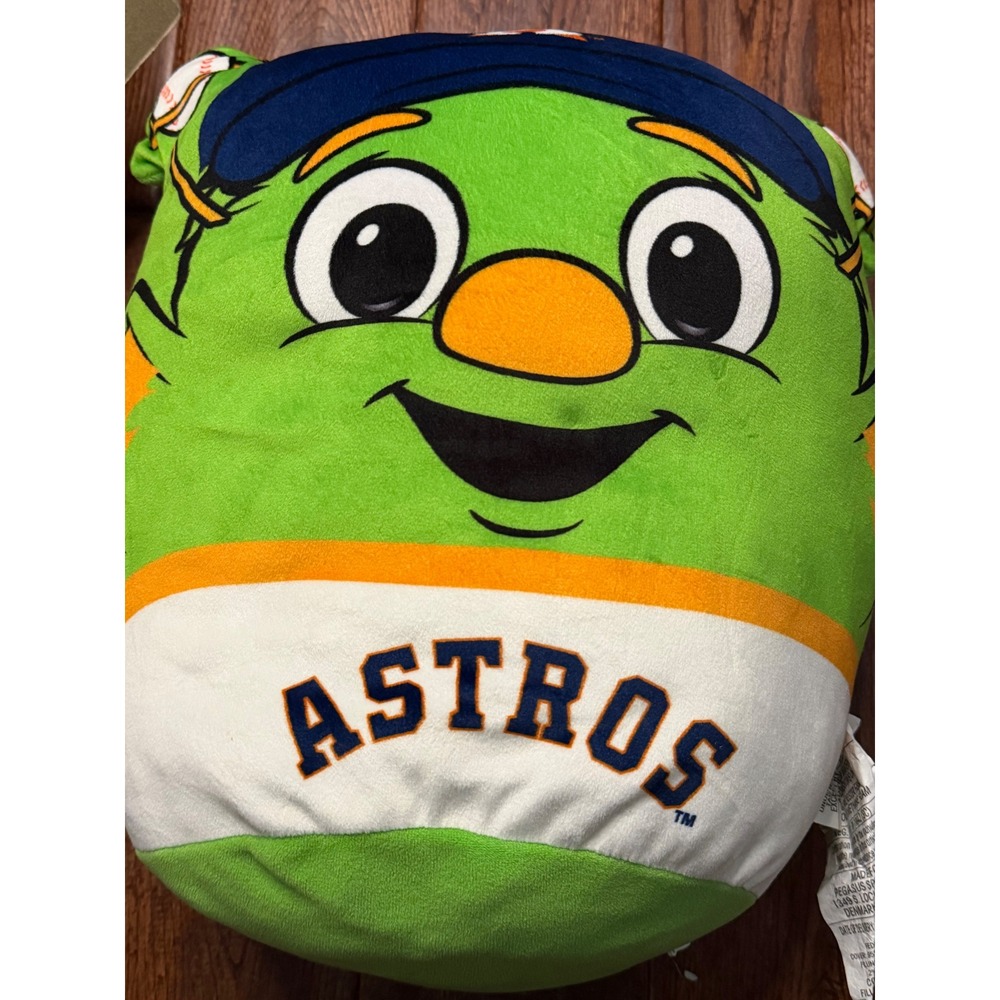 MLB Houston Astros Orbit‎ Mascot Plush Pillow 16 Inch Squishy Green Mascot Toy